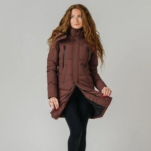 NWT ZYIA Brown Vented Vondelpark Puffy Coat